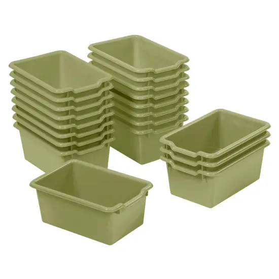 Scoop Front Storage Bins, Multipurpose Organization, 20-Pack Fern Green {1}