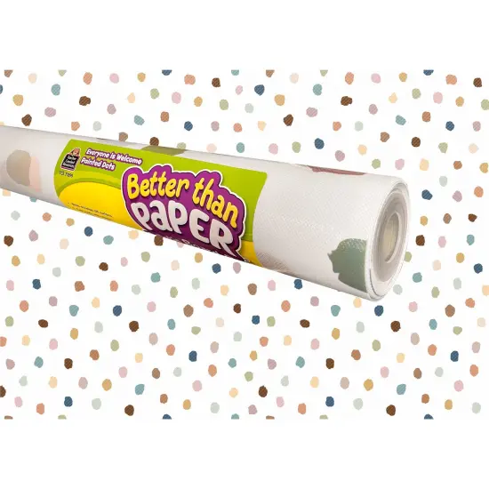 Better Than Paper Bulletin Board Roll, Everyone is Welcome Painted Dots, 4-Pack {2}
