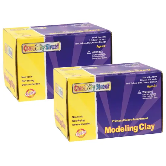 Modeling Clay, 5 Primary Color Assortment, 5 sticks/5 lbs. Per Set, 2 Sets {1}