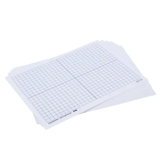 X-Y Axis Dry Erase Grid Boards - Set of 10 {1}