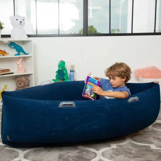 Comfy Hugging Peapod Sensory Pod, 60", Ages 6-12 Up to 3-5'1" Tall, Blue {3}