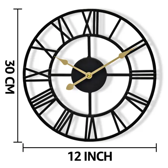 Sorbus Wall Clock for Living Room Decor - Roman Numeral Wall Clock for Kitchen - 12 inch Wall Clock Decorative Black {3}