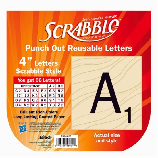 Scrabble&trade; Deco 4" Letters, 96 Per Pack, 3 Packs {2}
