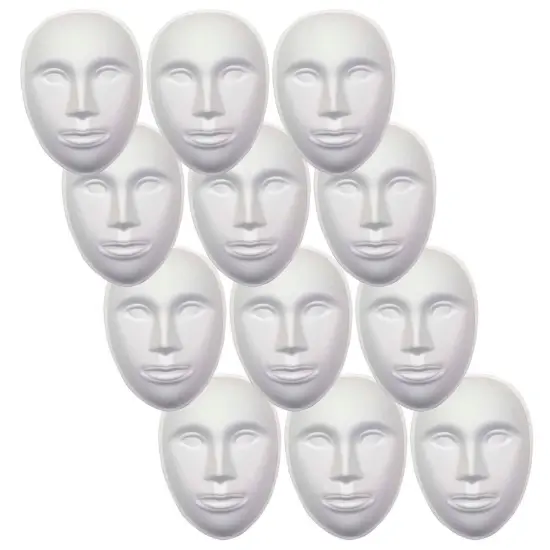 Paperboard Mask, Face, 8" x 5-3/4", Pack of 12 {1}