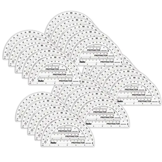 180 Degree Standard Protractor, 6", Pack of 25 {1}