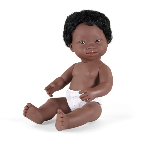 Anatomically Correct 15" Baby Doll, Down Syndrome African-American Boy {2}