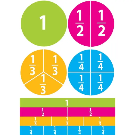 Math Die-Cut Magnets, Beginning Fractions, 20 Per Pack, 6 Packs {2}