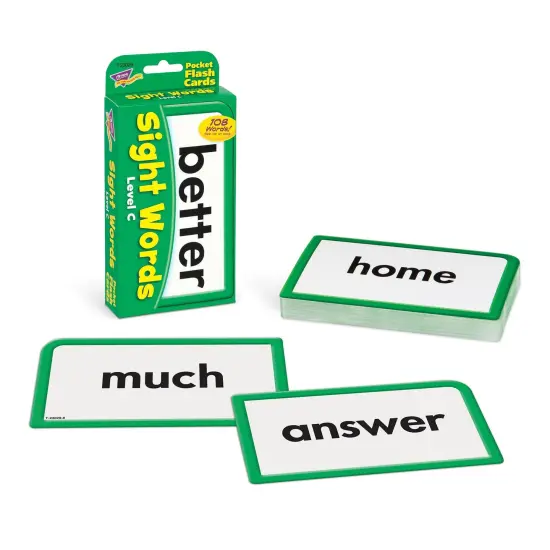 Sight Words &ndash; Level C Pocket Flash Cards, 6 Packs {3}