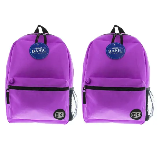 Basic Backpack 16" Purple, Pack of 2 {1}