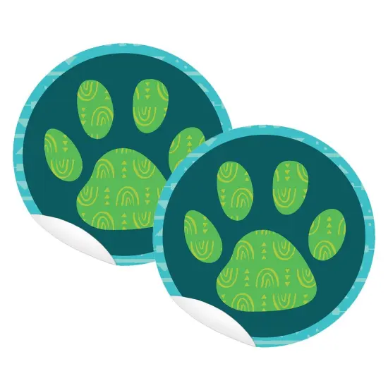 Paw Print 5" Floor Decals Stickers, 10 Per Pack, 2 Packs {1}