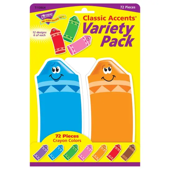 Crayon Colors Classic Accents&reg; Variety Pack, 72 Per Pack, 3 Packs {2}
