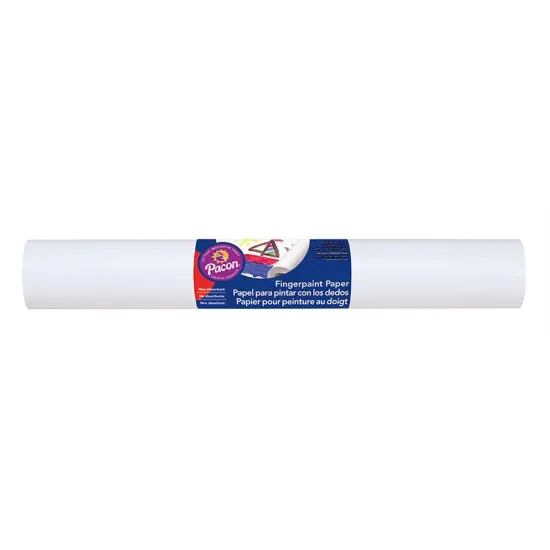 Fingerpaint Paper, White, 16" x 100', 2 Rolls {2}
