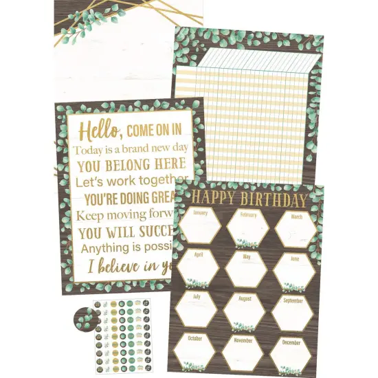 Eucalyptus Classroom Essentials Chart Pack {1}