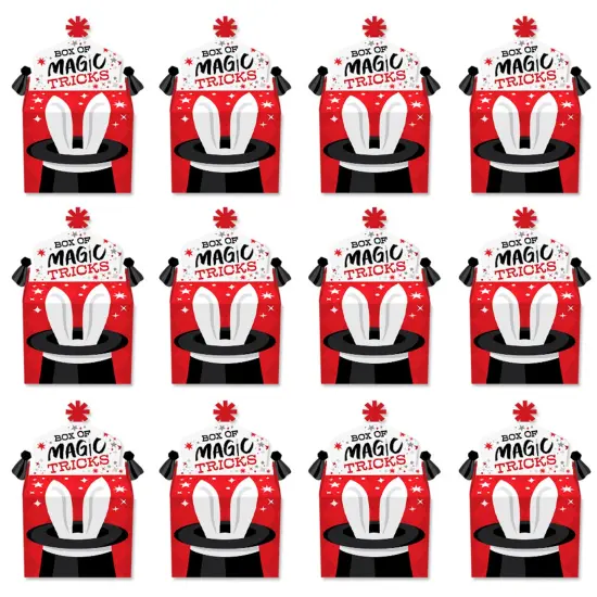 Big Dot of Happiness Ta-Da, Magic Show - Treat Box Party Favors - Magical Birthday Party Goodie Gable Boxes - Set of 12 {6}