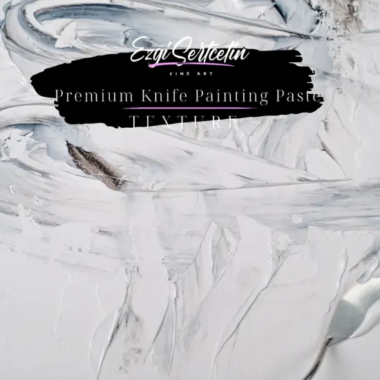 Premium Palette Knife Painting Paste|Modeling Paste|Texture Paste|Authentic Bright Colors|Ready to Use|Easy to Apply| 6oz by Volume|Ezgi Sertcetin Carbon black {5}