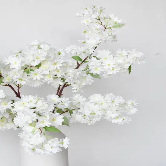 40" Faux Cherry Blossom Branch Stem Cream {6}