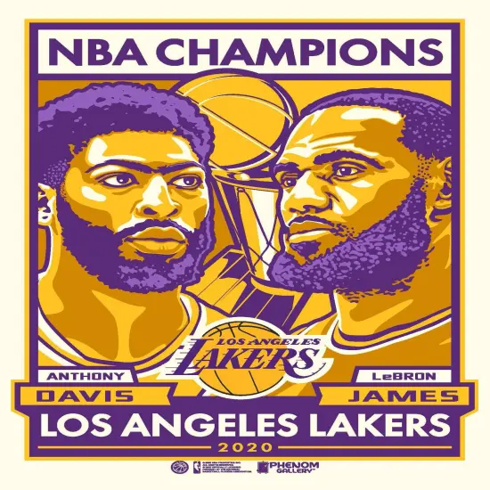 Phenom Gallery Los Angeles Lakers 2020 NBA Champs Limited Edition Print {2}