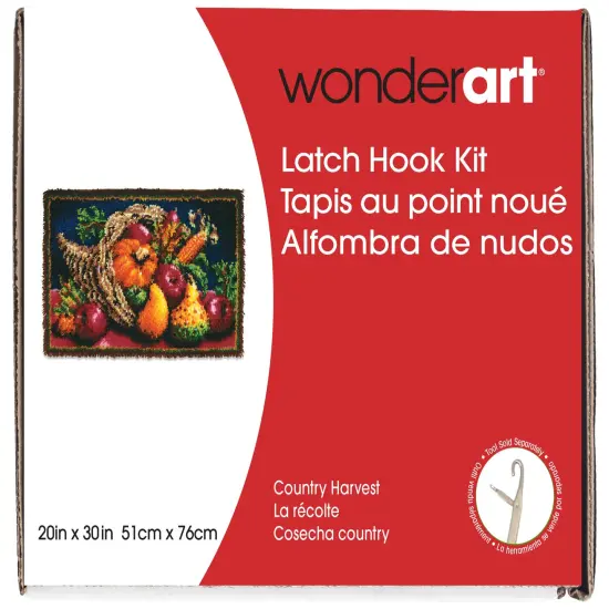 Wonderart Classic Latch Hook Kit 20"X30"-Country Harvest {1}
