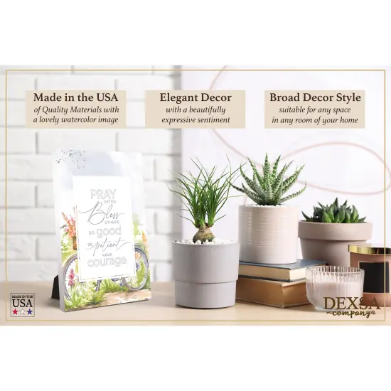 Pray Often Wood Plaque with Easel and Hook Wall Tabletop Art - 6 inches x 9 inches {3}