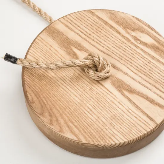 Lehman's Old-Fashioned Hand Crafted Round Ash Wood Outdoor Play Tree Swing {5}