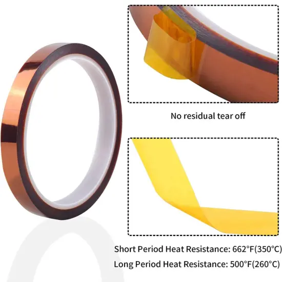4 rolls Heat resistant Tapes Sublimation Press Transfer Thermal Tape 4mm*30m SUBLITAPE TAWNY {3}