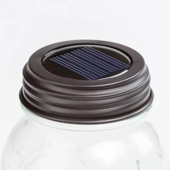 Colonial Tin Works 360315 Canning Jar Lid Solar Powered Light No Jar Brown {1}