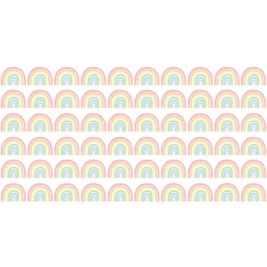 Pastel Pop Rainbows Die-Cut Border Trim, 35 Feet Per Pack, 6 Packs {1}