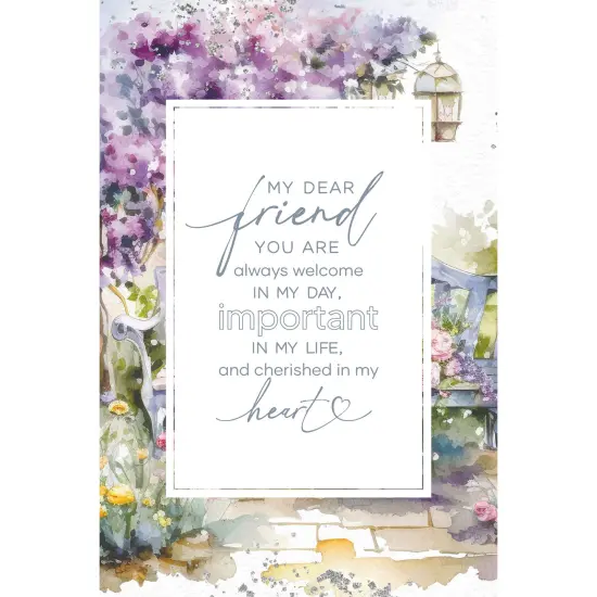 My Dear Friend Wood Plaque with Easel and Hook Wall Tabletop Art - 6 inches x 9 inches {1}