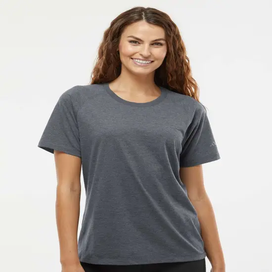 Adidas&reg; Women's Blended Crew Neck Short Sleeve T-Shirt Medium grey heather {5}