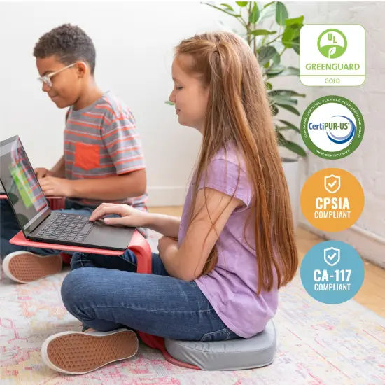 The Surf Portable Lap Desk and Surf Cushion, Flexible Seating Floor Desk with Foam Pad, 1-Pack Red {6}