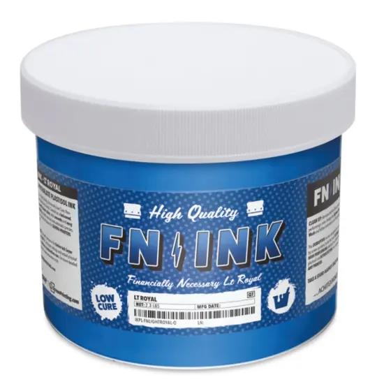 FN Ink Plastisol Screen Printing Ink - Light Royal Blue, Quart {1}