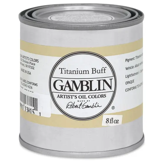 Gamblin Artist's Oil Color - Titanium Buff, 8 oz can {2}