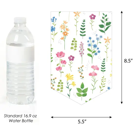 Big Dot of Happiness Wildflowers - Boho Floral Party Bunting Banner - Party Decorations - Let's Celebrate {3}