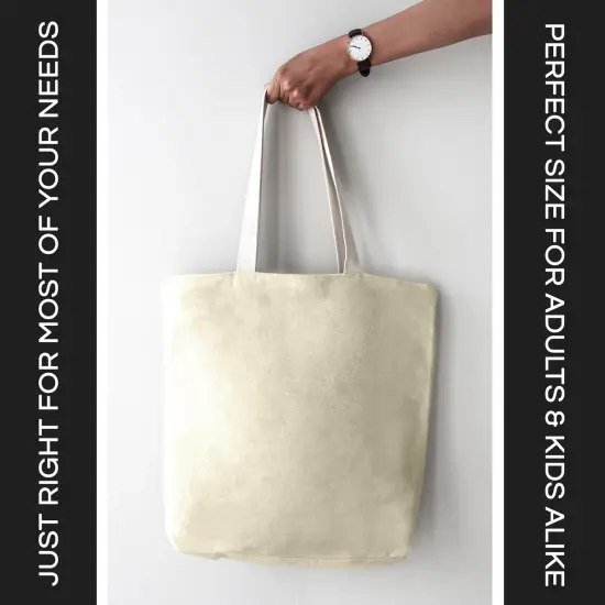 12 Pieces Canvas Tote Bags &ndash; Design Your Own Party Favor Pack Tote Canvas Bags {4}
