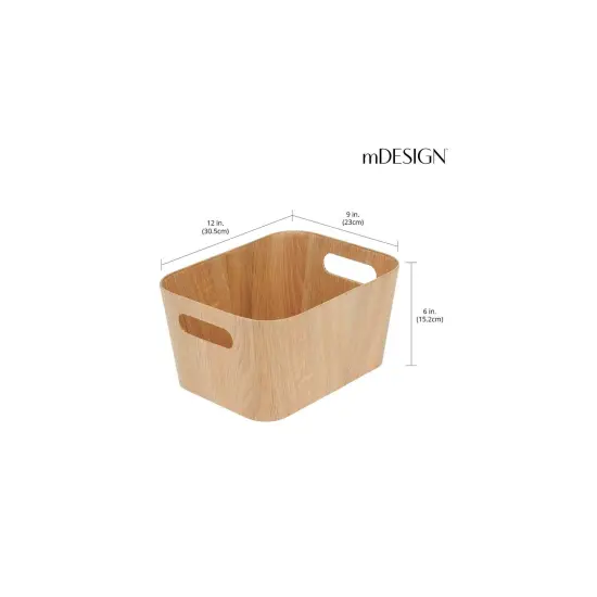 mDesign Wood Print Kitchen Food Storage Organizer Bin - 4 Pack {3}