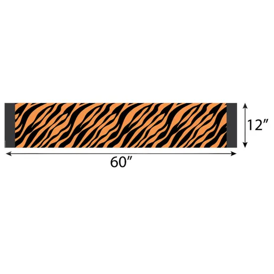 Big Dot of Happiness Tiger Print - Petite Jungle Party Paper Table Runner - 12 x 60 inches {4}