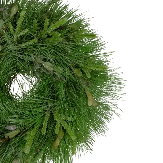 Northlight Real Touch&trade;️ Pine Sprigs and Winter Foliage Artificial Christmas Wreath - 12" - Unlit Green {5}