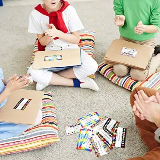 320 Pieces Punch Cards, Incentive Loyalty Reward Card Student Awards Loyalty Cards for Business, Classroom, Kids Behavior, Students, Teachers, 3.5 x 2 Inch, 4 Styles() {2}