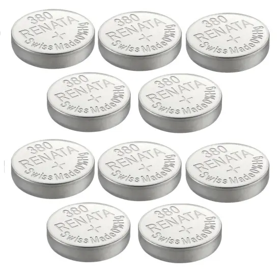 Renata Watch Battery Swiss Made Renata 380 or SR936SW 1.5V (10 Batteries, 380 or SR 936 SW) {1}