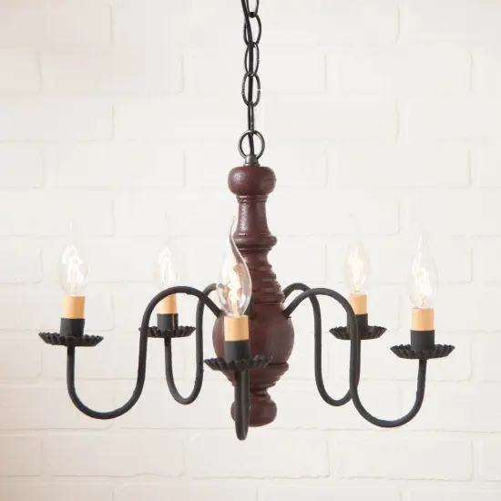 Lancaster Chandelier in Plantation Red {3}