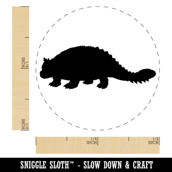 Ankylosaurus Dinosaur Solid Self-Inking Rubber Stamp for Stamping Crafting Planners Lime Green {1}