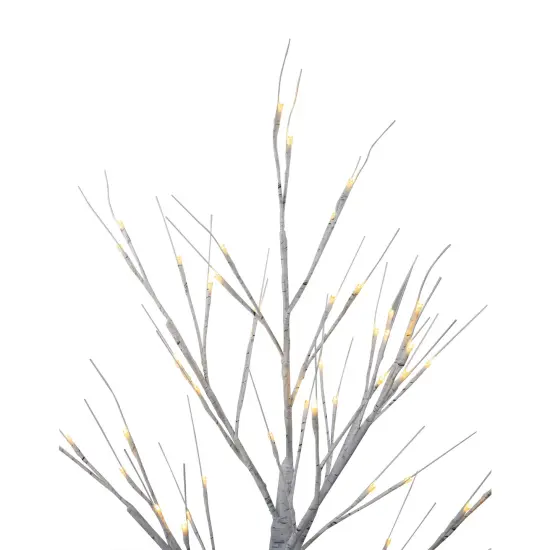 Northlight 4' LED Lighted White Birch Tree Outdoor Decoration - White Lights {4}