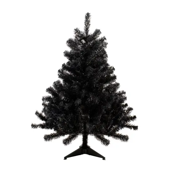 Northlight Full Colorado Spruce Artificial Halloween Tree - 4' - Black - Unlit {3}