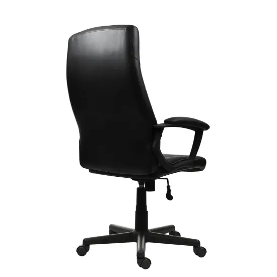 Techni Office Solutions 3.25' Solid Black Ergonomic Medium Back Executive Office Chair {5}
