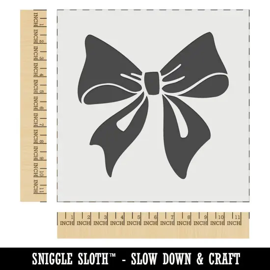 Sweet Bow Gift Presents Birthday Anniversary Christmas Wall Cookie DIY Craft Reusable Stencil {1}