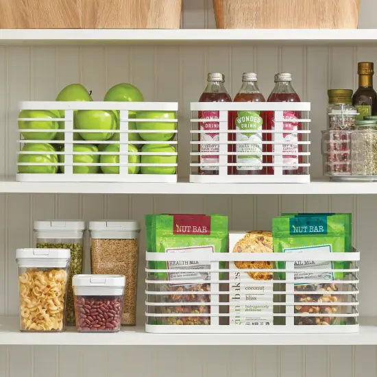 mDesign Metal Wire Food Organizer Storage Bin {2}