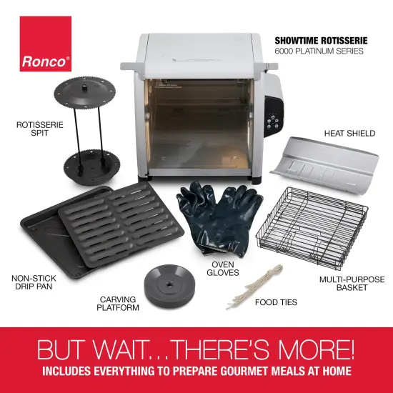Ronco 6000 Platinum Series Rotisserie Oven with Rotisserie Spit and Multi-Purpose Basket {7}