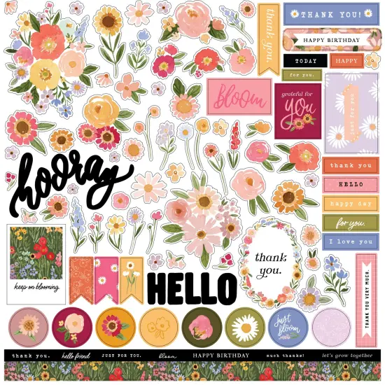 Flora No. 6 Cardstock Stickers 12"X12"-Elements {1}