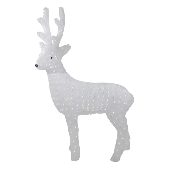 Northlight 41" Lighted Commercial Grade Acrylic Reindeer Christmas Display Decoration White {4}