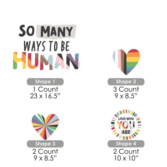 Big Dot of Happiness So Many Ways to Be Human - Yard Sign and Outdoor Lawn Decorations - Pride Party Yard Signs - Set of 8 {7}